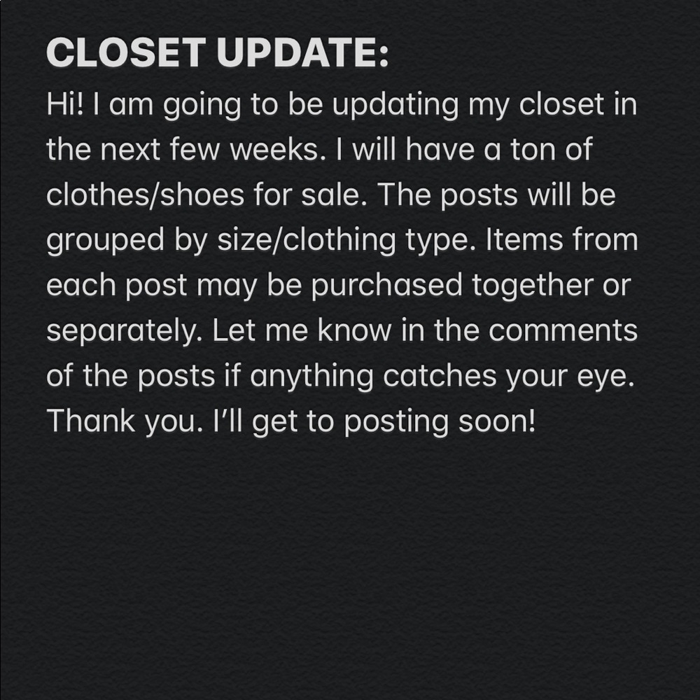 Closet update